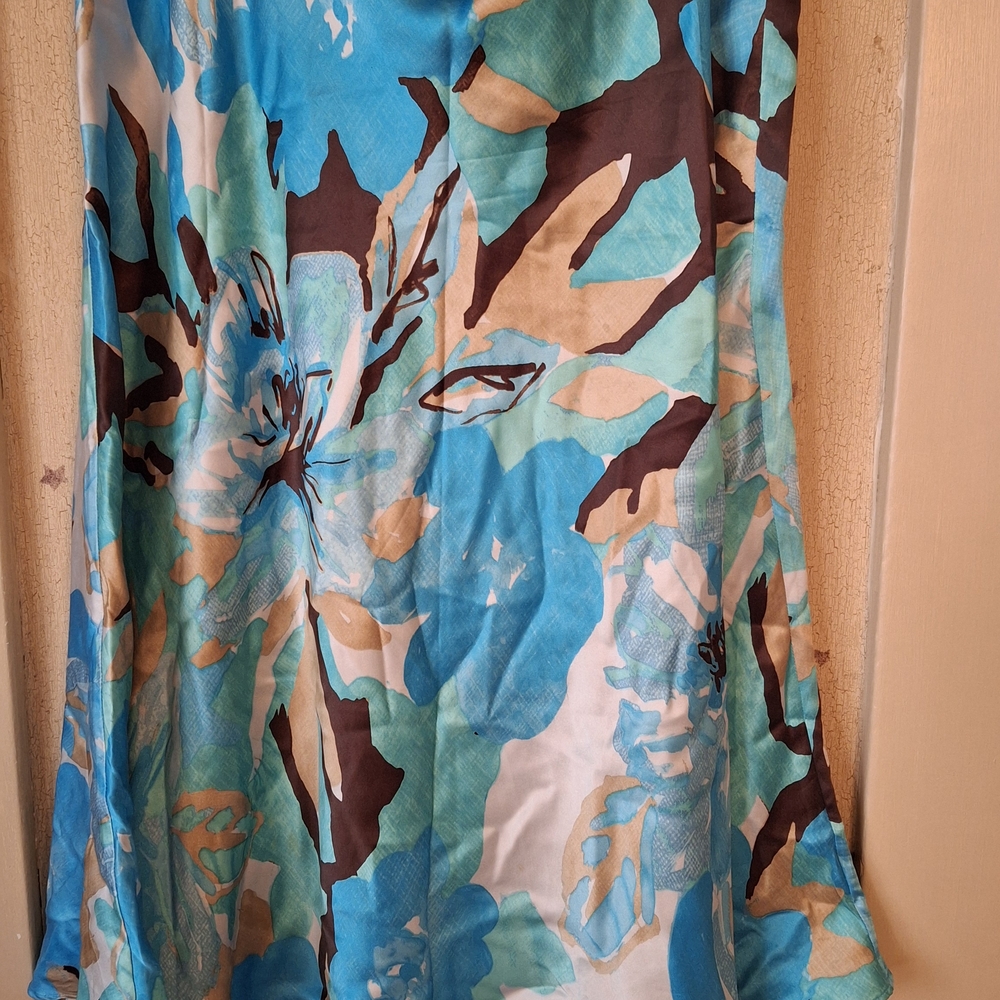 Banana Republic Blue Floral A-Line Skirt